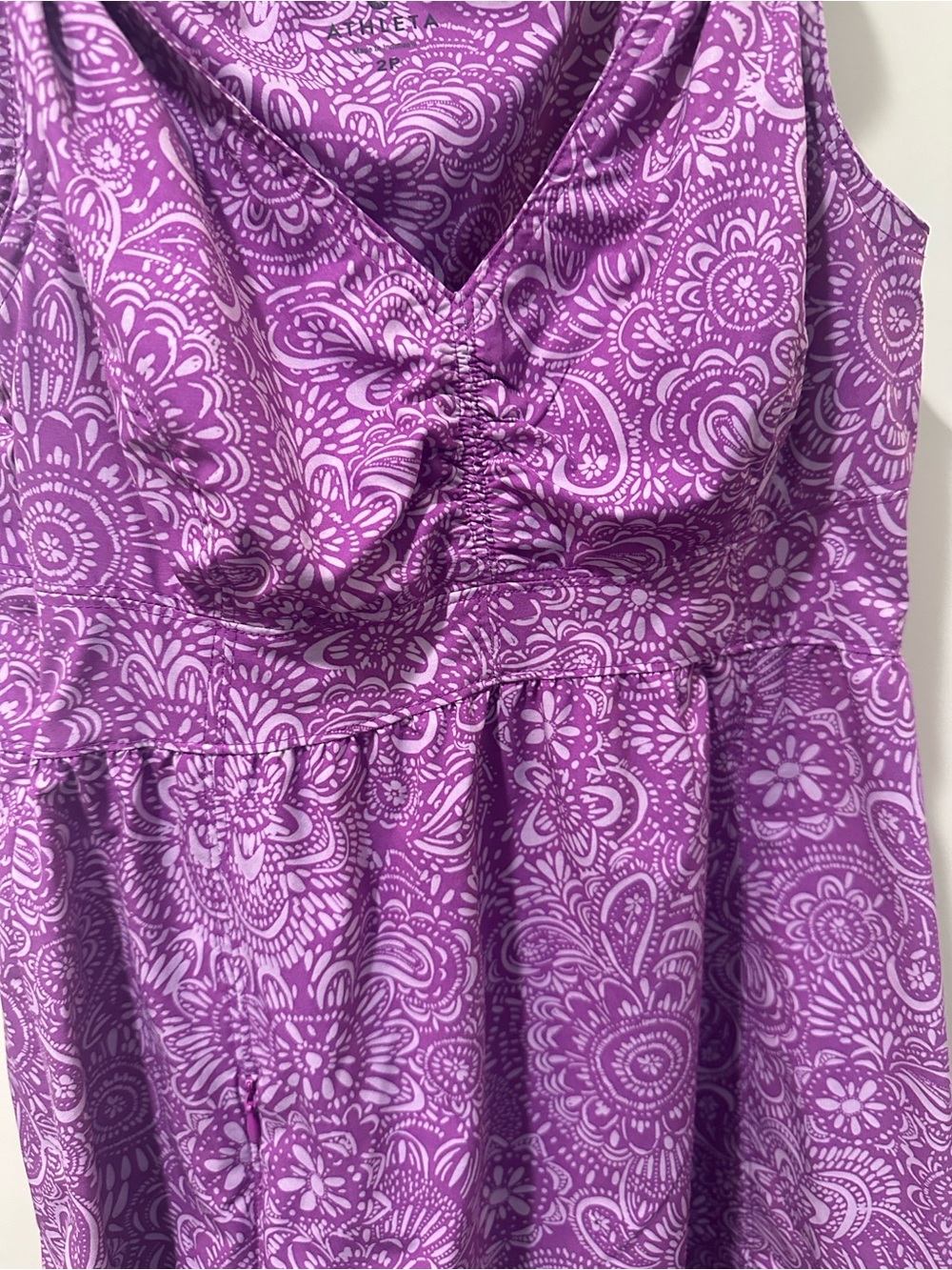 Athleta Purple Lace-Trim Chemise Dress - Picture 6 of 9